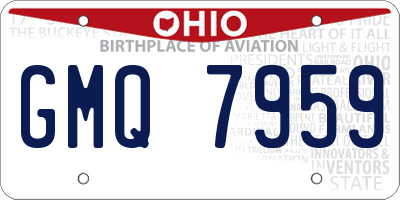 OH license plate GMQ7959