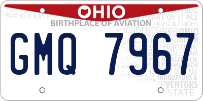 OH license plate GMQ7967