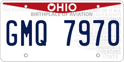OH license plate GMQ7970