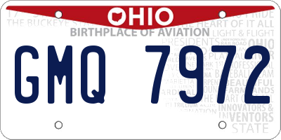 OH license plate GMQ7972