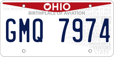 OH license plate GMQ7974