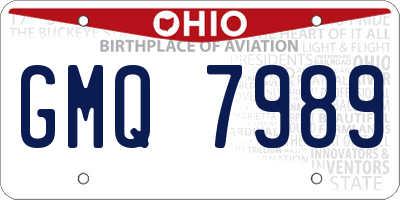 OH license plate GMQ7989