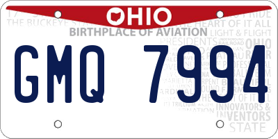 OH license plate GMQ7994