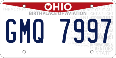 OH license plate GMQ7997