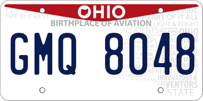OH license plate GMQ8048