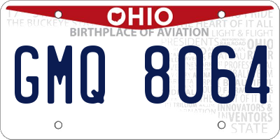 OH license plate GMQ8064