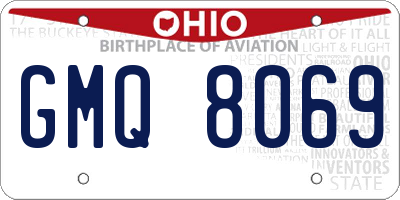 OH license plate GMQ8069