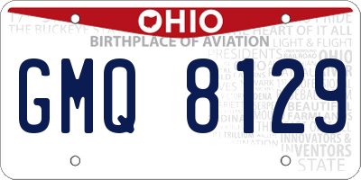 OH license plate GMQ8129