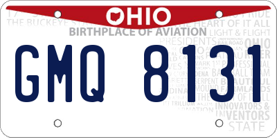 OH license plate GMQ8131