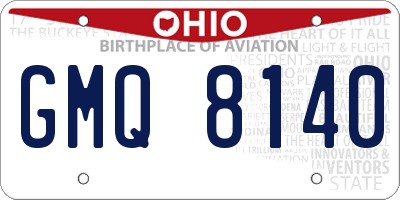 OH license plate GMQ8140
