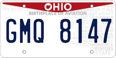 OH license plate GMQ8147