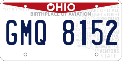 OH license plate GMQ8152