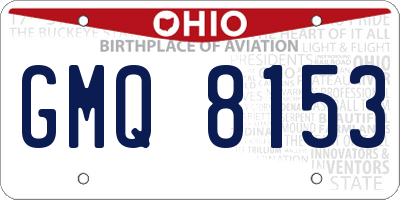 OH license plate GMQ8153