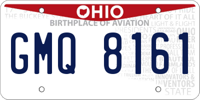 OH license plate GMQ8161