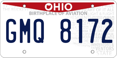 OH license plate GMQ8172