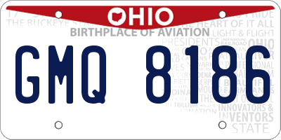 OH license plate GMQ8186