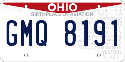 OH license plate GMQ8191