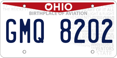 OH license plate GMQ8202