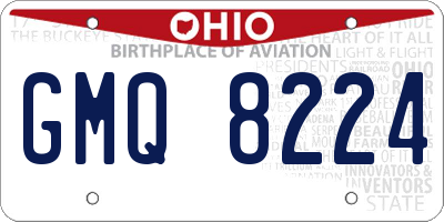 OH license plate GMQ8224