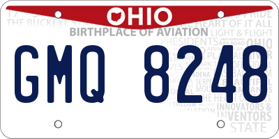 OH license plate GMQ8248