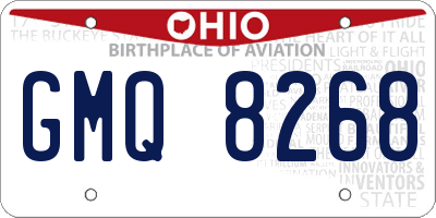 OH license plate GMQ8268