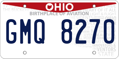 OH license plate GMQ8270