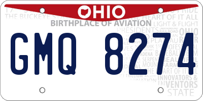 OH license plate GMQ8274