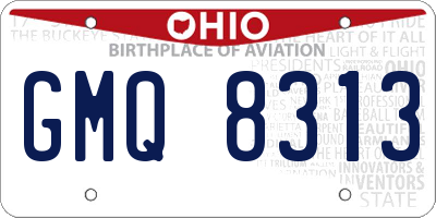 OH license plate GMQ8313