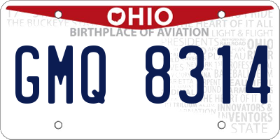 OH license plate GMQ8314