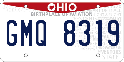 OH license plate GMQ8319