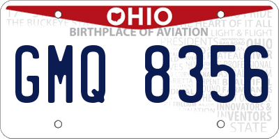 OH license plate GMQ8356