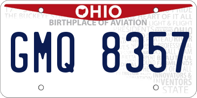 OH license plate GMQ8357