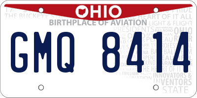 OH license plate GMQ8414