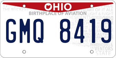 OH license plate GMQ8419