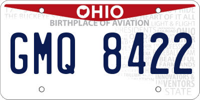 OH license plate GMQ8422