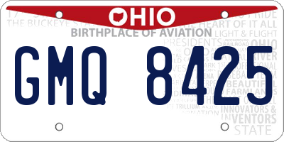 OH license plate GMQ8425