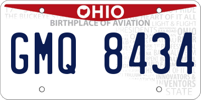 OH license plate GMQ8434