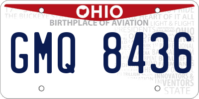 OH license plate GMQ8436