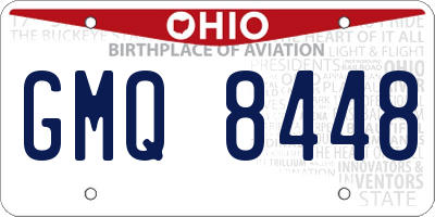 OH license plate GMQ8448