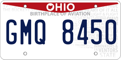 OH license plate GMQ8450