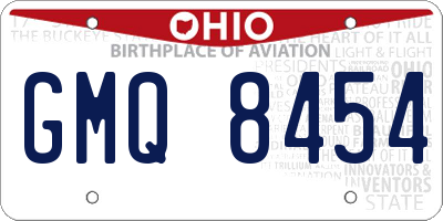 OH license plate GMQ8454
