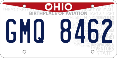 OH license plate GMQ8462