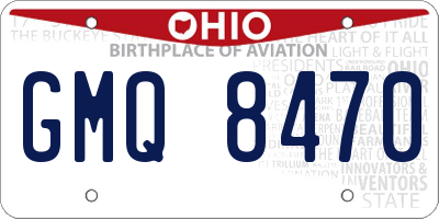 OH license plate GMQ8470