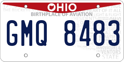 OH license plate GMQ8483