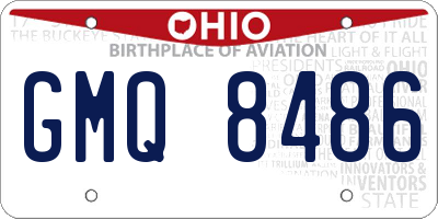 OH license plate GMQ8486