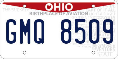 OH license plate GMQ8509
