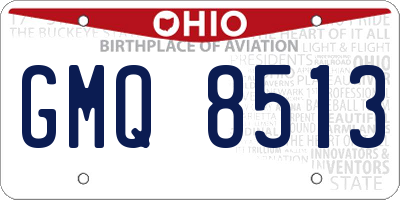 OH license plate GMQ8513