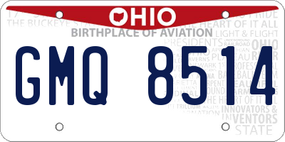 OH license plate GMQ8514