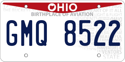 OH license plate GMQ8522