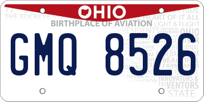 OH license plate GMQ8526